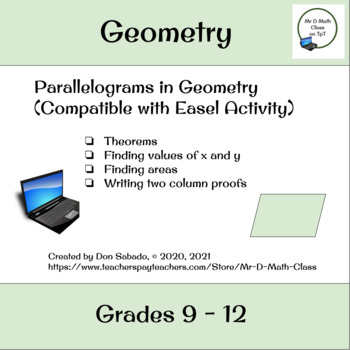 Parallelograms in Geometry by Mr D Math Class | Teachers Pay Teachers