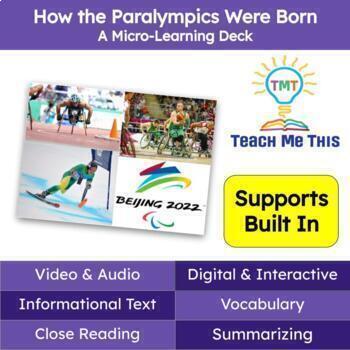Preview of Paralympics Informational Text Reading Passage and Activities