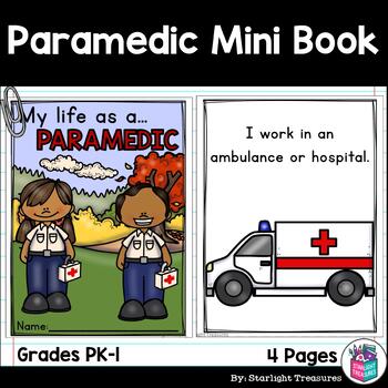 Preview of Paramedic Mini Book for Early Readers - Careers and Community Helpers