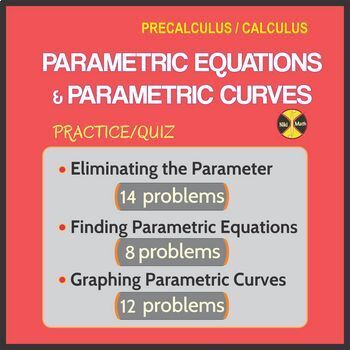 Preview of Parametric Equations & Parametric Curves (Graphing) - (3 WS, 34 Problems)