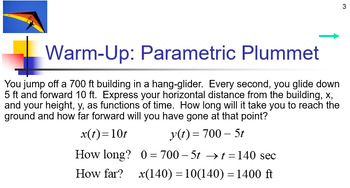 Preview of Parametric Equations (Pre-Calculus)