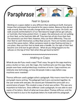 online exercises for paraphrasing