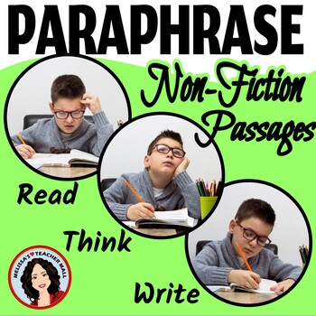 Preview of Paraphrase Activity 3 Easy Steps to Paraphrasing Non-Fiction