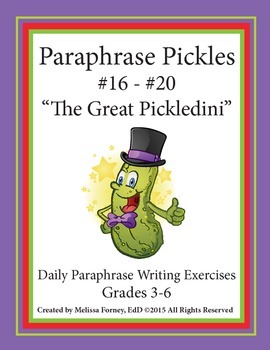 Preview of Paraphrase Pickles: Daily Paraphrase Writing Exercises #16-#20