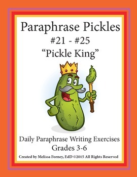 Preview of Paraphrase Pickles: Daily Paraphrase Writing Exercises #21-#25