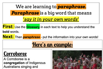 Preview of Paraphrase - Write it in your own words
