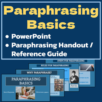Preview of Paraphrasing Basics / How to Paraphrase Effectively