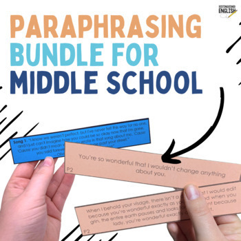 paraphrasing strategies for middle school students