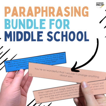 Preview of Paraphrasing Activities for Avoiding Plagiarism Middle School ELA 6th 7th 8th