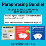 Paraphrasing Bundle! (Middle School Resources)