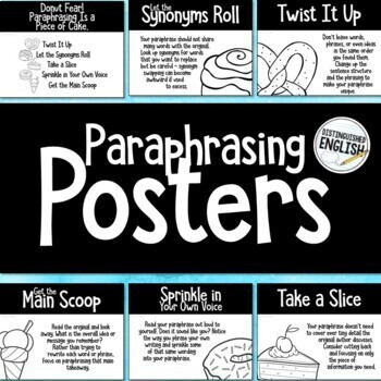 Preview of Paraphrasing Posters for Avoiding Plagiarism