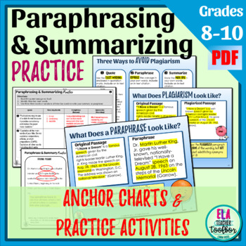 paraphrasing and summarizing pdf