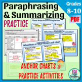 Paraphrasing and Summarizing Practice | Avoiding Plagiarism | PDF