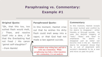 commentary examples