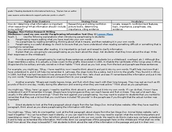 Paraphrasing with Evidence and Main Ideas by Berra's Busy Bees | TpT