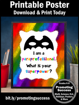 I Teach What's Your Superpower Poster/sign/printable 