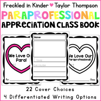 Preview of Para Paraprofessional Appreciation Opinion Class Book