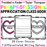 Para Paraprofessional Appreciation Opinion Class Book