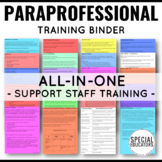 Paraprofessional Binder Handbook Training and Expectations