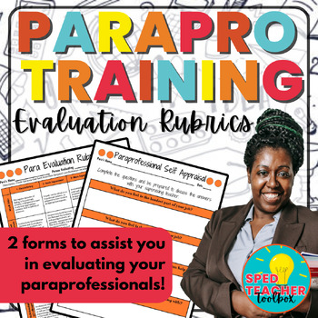 Preview of Paraprofessional Evaluation Rubric for Special Education Teacher and Related 