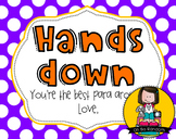 Paraprofessional Gift Tag | Hands Down