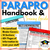Paraprofessional Handbook-Training Binder for Special Education