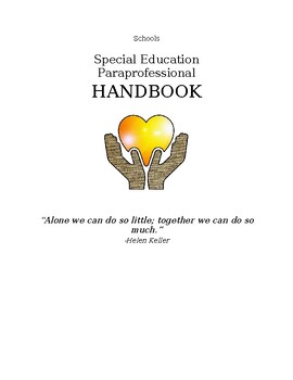 Preview of Paraprofessional Handbook (editable and fillable resource)