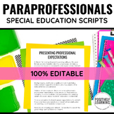Paraprofessional Training Scripts - Editable Talking Point