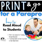 Paraprofessional Support- How to do a Read Aloud Print and
