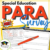 Paraprofessional Survey and Summary for Special Education 