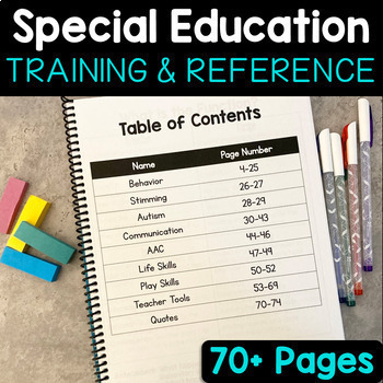 Preview of Paraprofessional Binder & Editable Schedule for Special Education Training