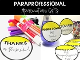 Paraprofessional and Teacher Appreciation Tags
