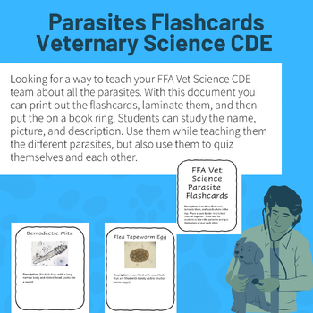 Preview of Parasites Flash Cards--Veterinary Science FFA CDE