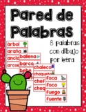 Dual Language Spanish Vocabulary Cards (Pared de Palabras)