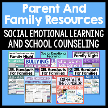 Preview of Parent And Family Activities & Resources Bundle For School Counseling And SEL