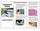 Parent Brochure for Kindergarten Writing