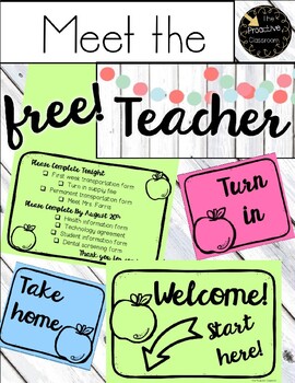 Preview of Parent Checklist and Coloring Sheet Meet the Teacher Night / Back to School