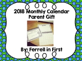 Parent Christmas Gift: 2018 Calendar