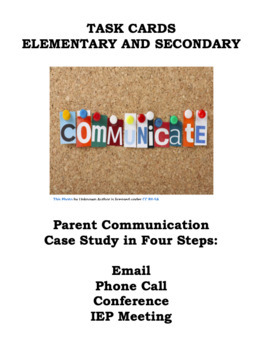 Preview of Parent Communication: An IEP Case Study in Four Steps (Written and Simulation)