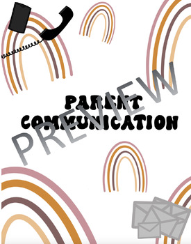 Preview of Parent Communication Binder Cover