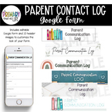 Parent Communication / Contact Log (Digital; w/BONUS heade