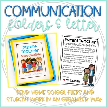 Preview of Parent Communication Folders and Letter from Teacher Editable