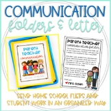 Parent Communication Folders and Letter from Teacher Editable