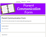 Parent Communication Form