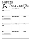 Parent Communication Form