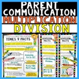 Parent Communication Forms - 3rd Grade Math Multiplication