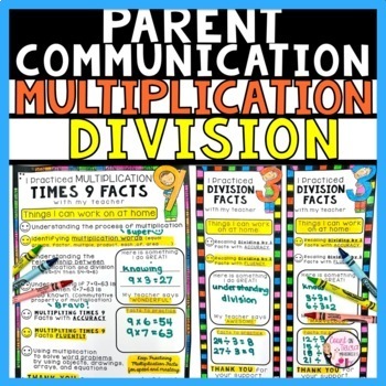 Preview of Parent Communication Multiplication & Division