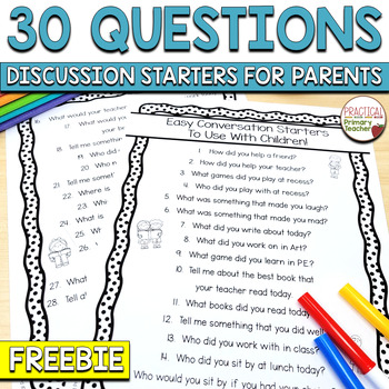 Preview of Parent Communication Handout with Discussion Questions