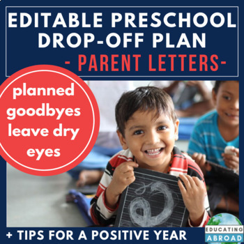 Preview of Parent Communication Letters and Drop-off Plan for a Positive Pre-K Experience