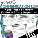Parent Communication Log | FREE
